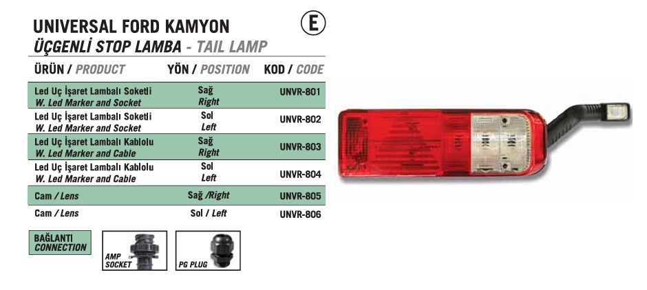STOP LAMBASI CAMI CARGO SAG UCGENLI 1580-S206R